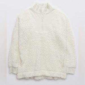 Aerie Dream Sherpa Quarter Zip Sweatshirt